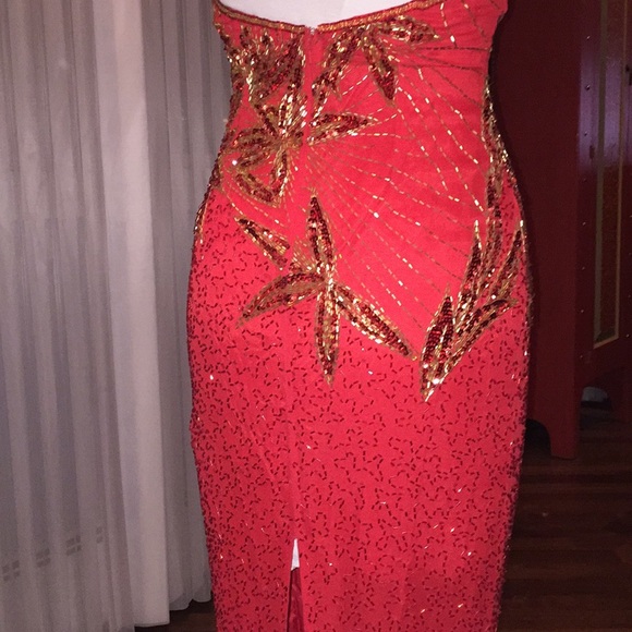 Vintage beaded gown SHOMAX ORIGINALS - Picture 3 of 4